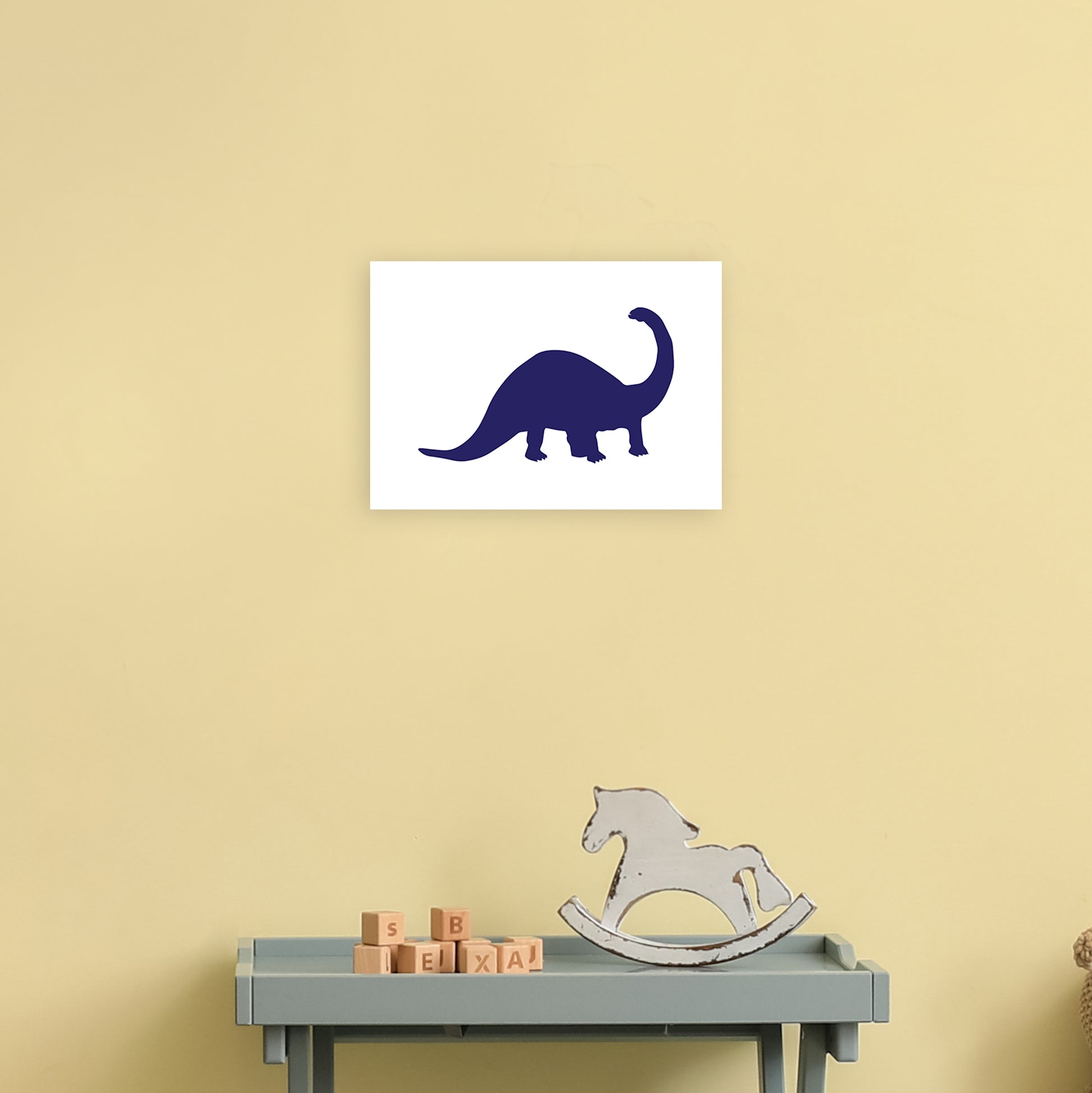 Sauro Navy  Art Print by Pixy Paper A4 Black Frame