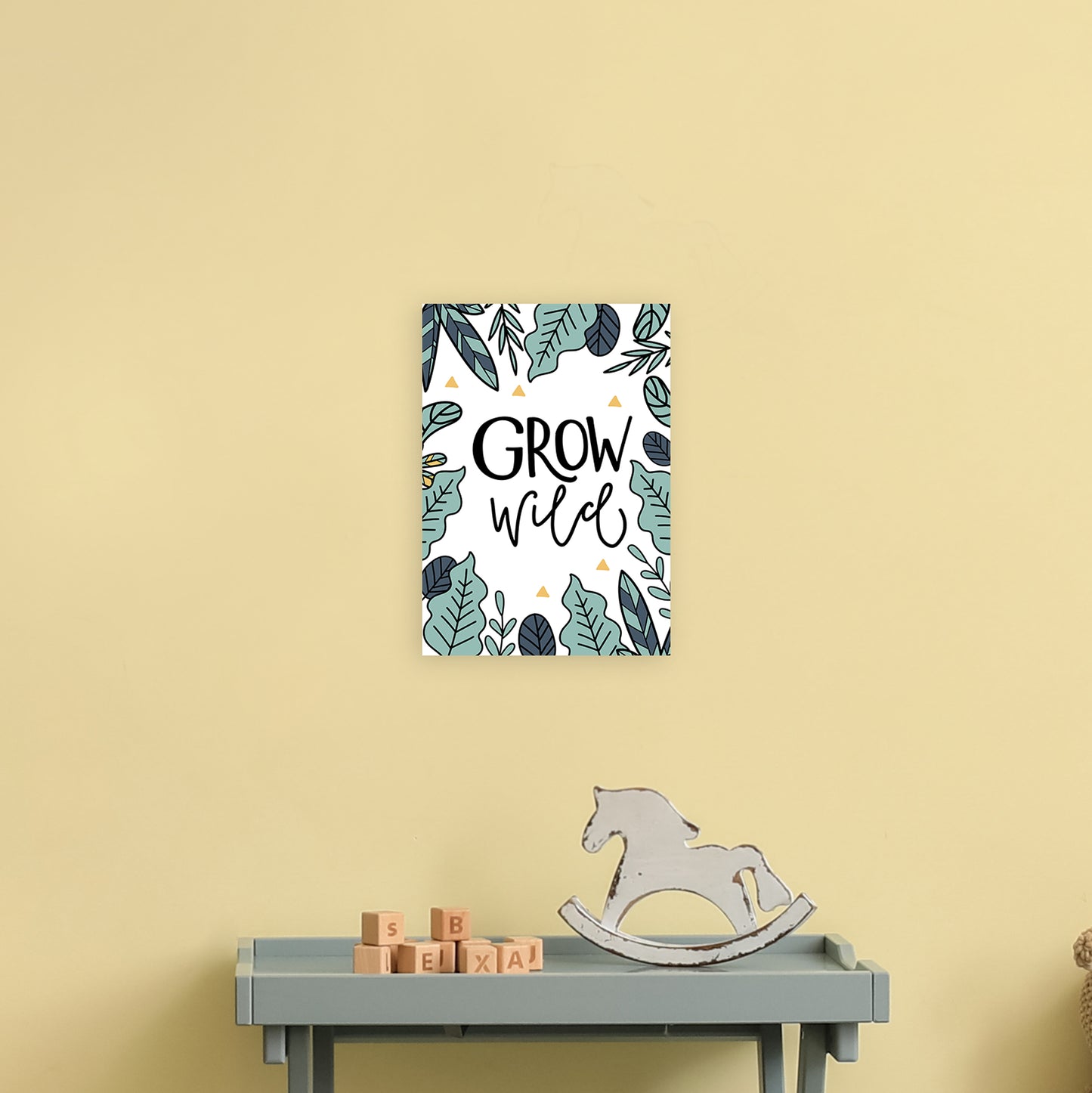 Grow Wild  Art Print by Pixy Paper A4 Black Frame