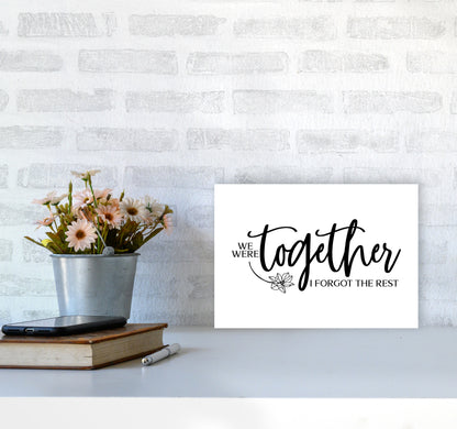 We Were Together Landscape  Art Print by Pixy Paper A4 Black Frame