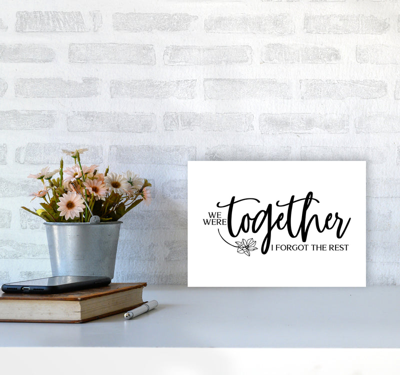 We Were Together Landscape  Art Print by Pixy Paper A4 Black Frame
