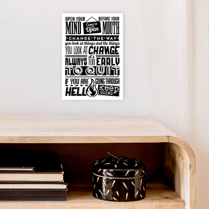 Open Your Mind Vintage  Art Print by Pixy Paper A4 Black Frame
