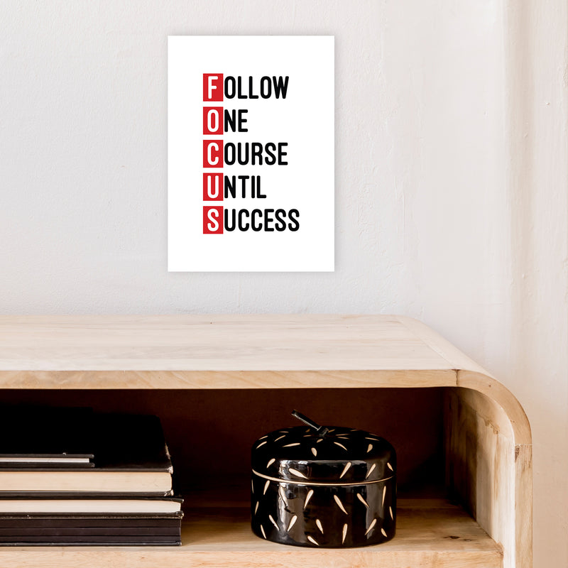 Focus Red  Art Print by Pixy Paper A4 Black Frame