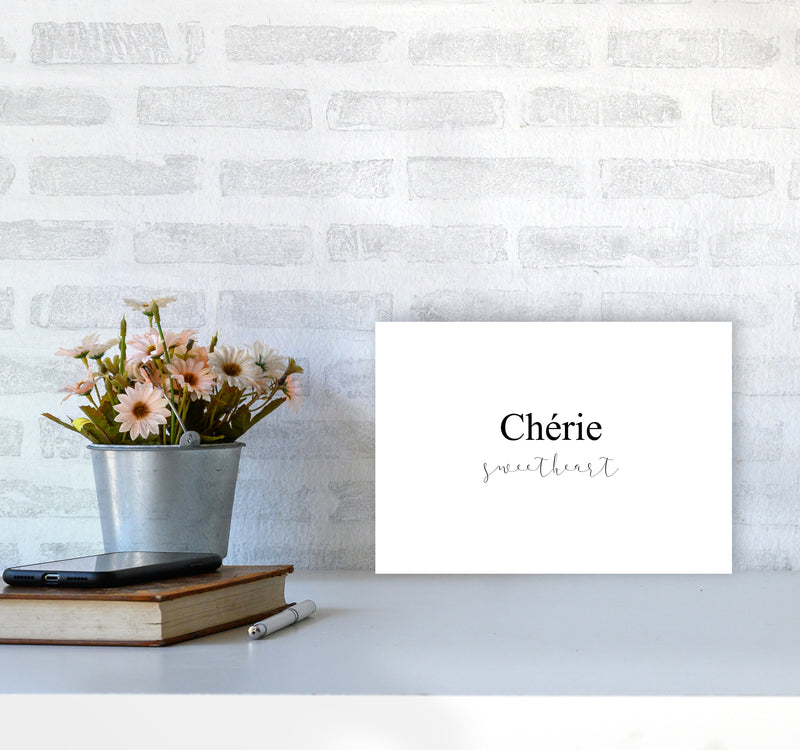 Cherie  Art Print by Pixy Paper A4 Black Frame