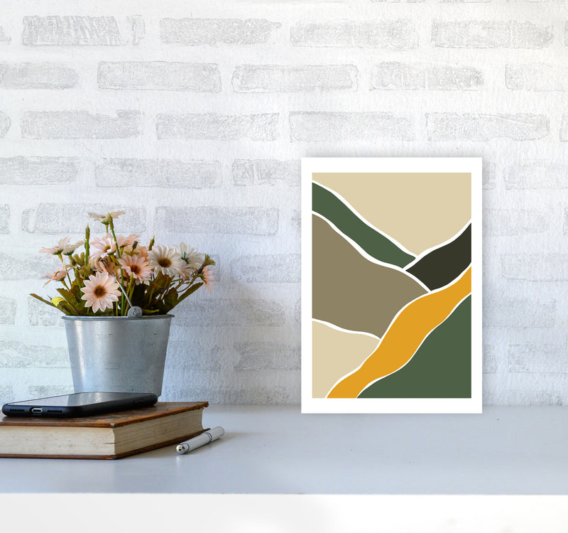 Wild Collection Rocky Roads Abstract Art Print by Pixy Paper A4 Black Frame
