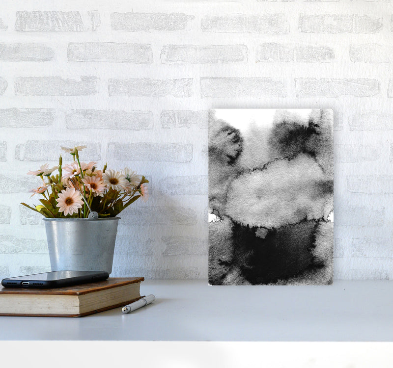 Majestic Monochrome Watercolour 14 Art Print by Pixy Paper A4 Black Frame
