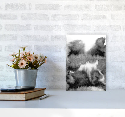 Majestic Monochrome Watercolour 17 Art Print by Pixy Paper A4 Black Frame