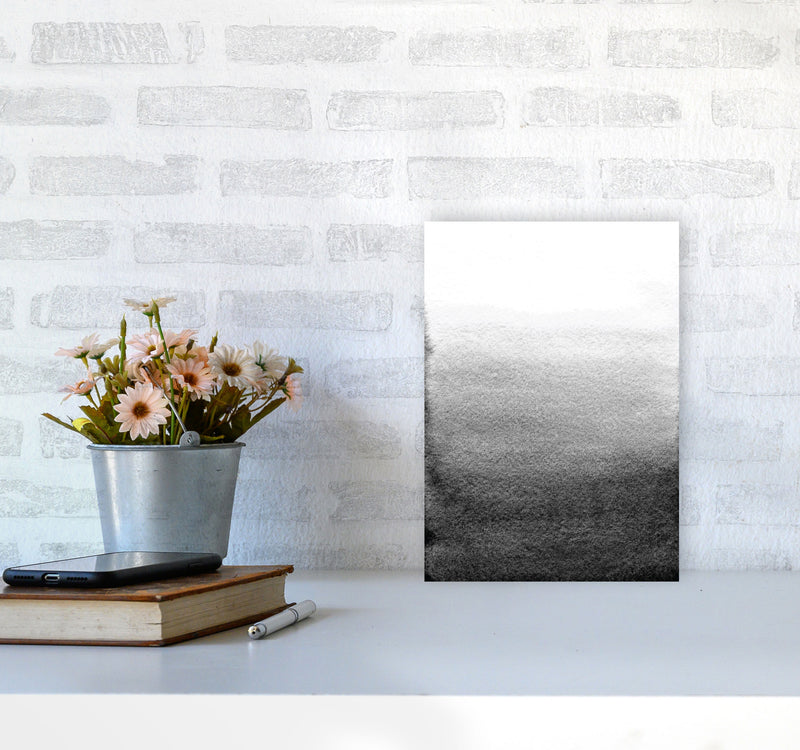 Majestic Monochrome Watercolour 13 Art Print by Pixy Paper A4 Black Frame