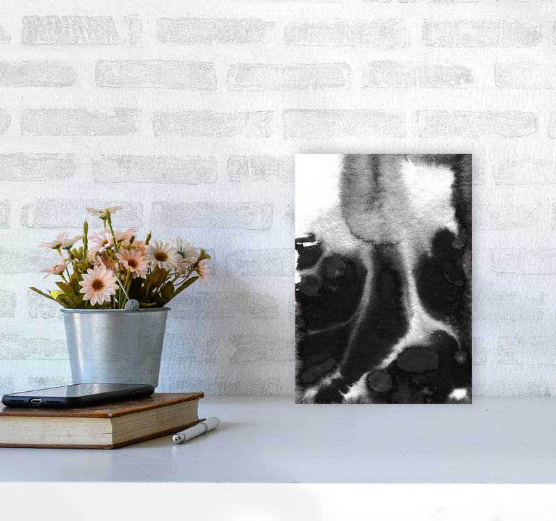 Majestic Monochrome Watercolour 20 Art Print by Pixy Paper A4 Black Frame