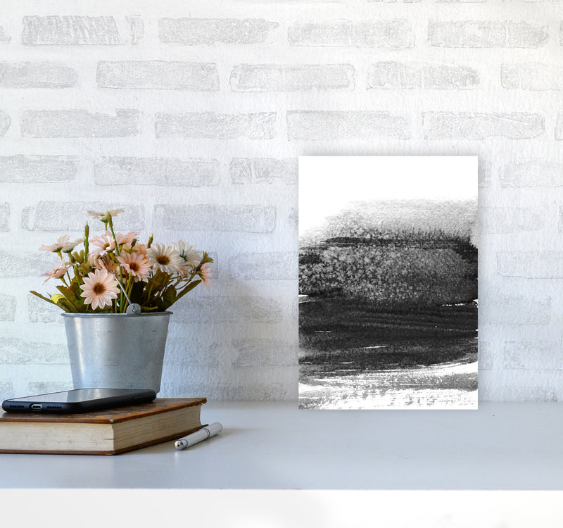 Majestic Monochrome Watercolour 01 Art Print by Pixy Paper A4 Black Frame