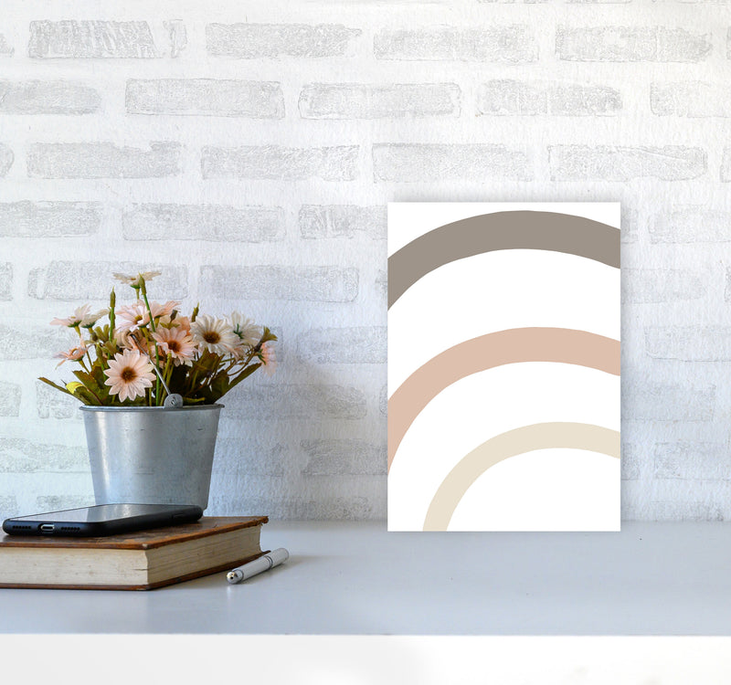 Inspired Rainbow Stripes Art Print by Pixy Paper A4 Black Frame