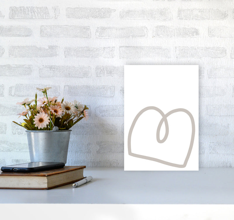 Inspired Stone Line Art Art Print by Pixy Paper A4 Black Frame