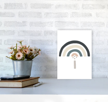 Inspired Natural Rainbow White Art Print by Pixy Paper A4 Black Frame
