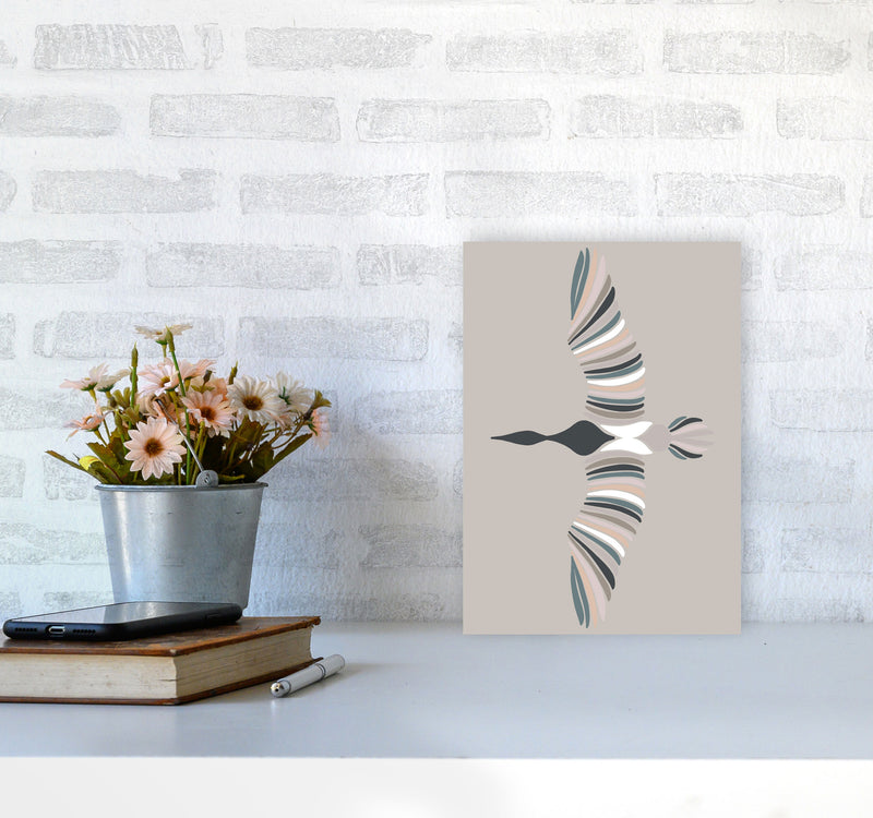 Inspired Bird Art Print by Pixy Paper A4 Black Frame