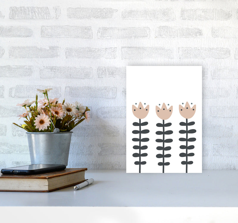 Inspired Flowers Art Print by Pixy Paper A4 Black Frame