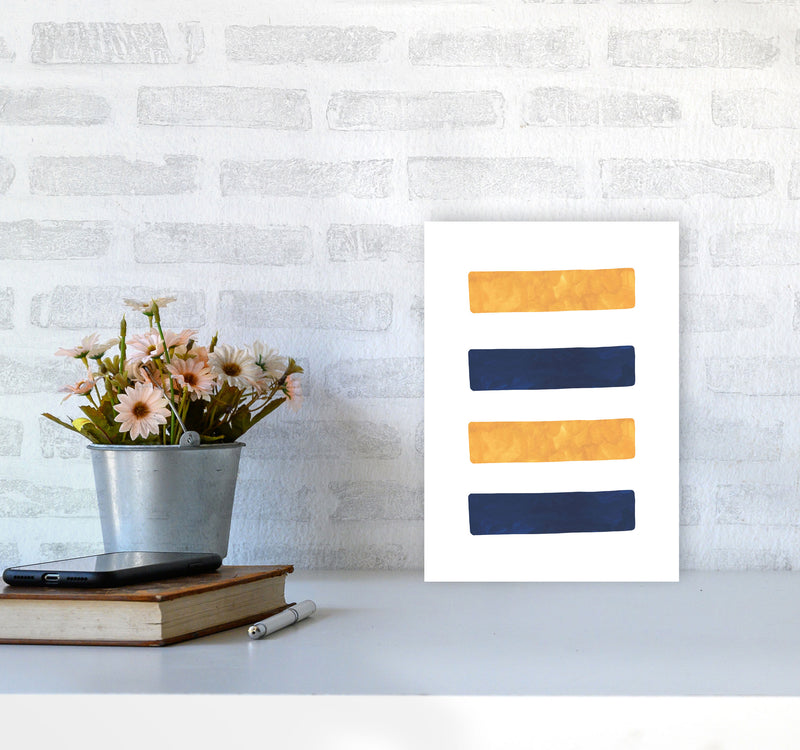 Horizon Abstract Lines  Art Print by Pixy Paper A4 Black Frame