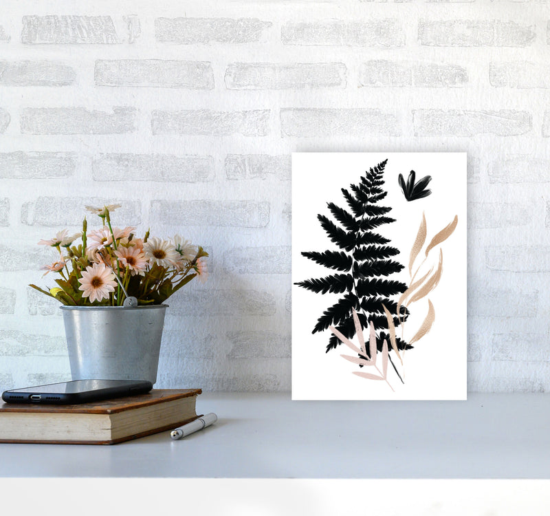 Delicate Floral 07 Art Print by Pixy Paper A4 Black Frame