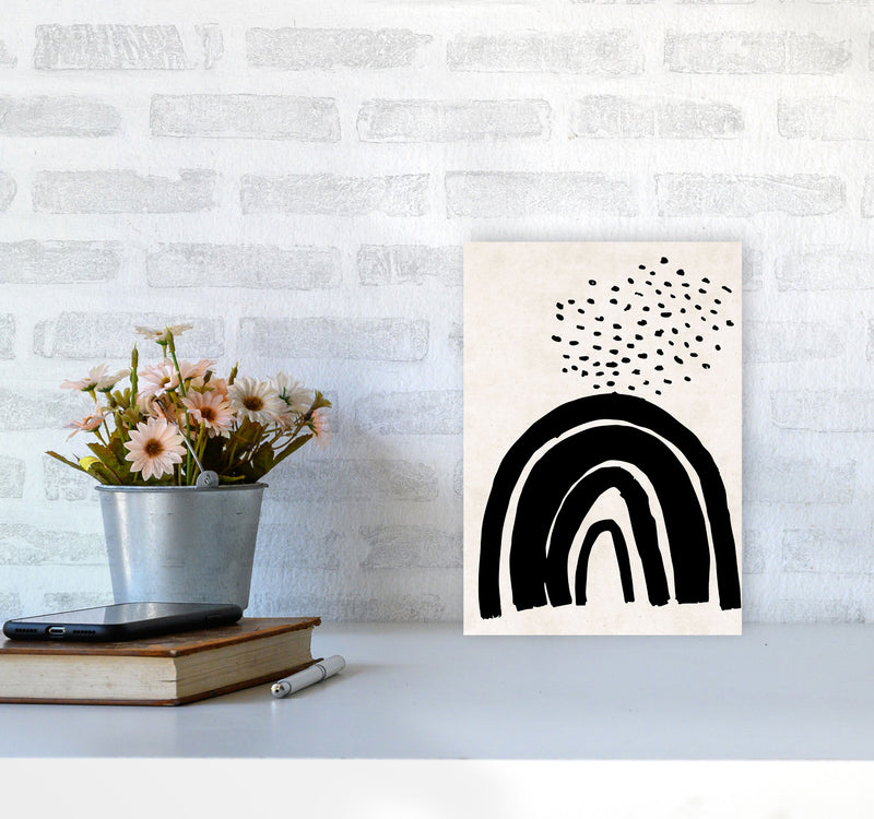 Autumn Raine abstract Art Print by Pixy Paper A4 Black Frame