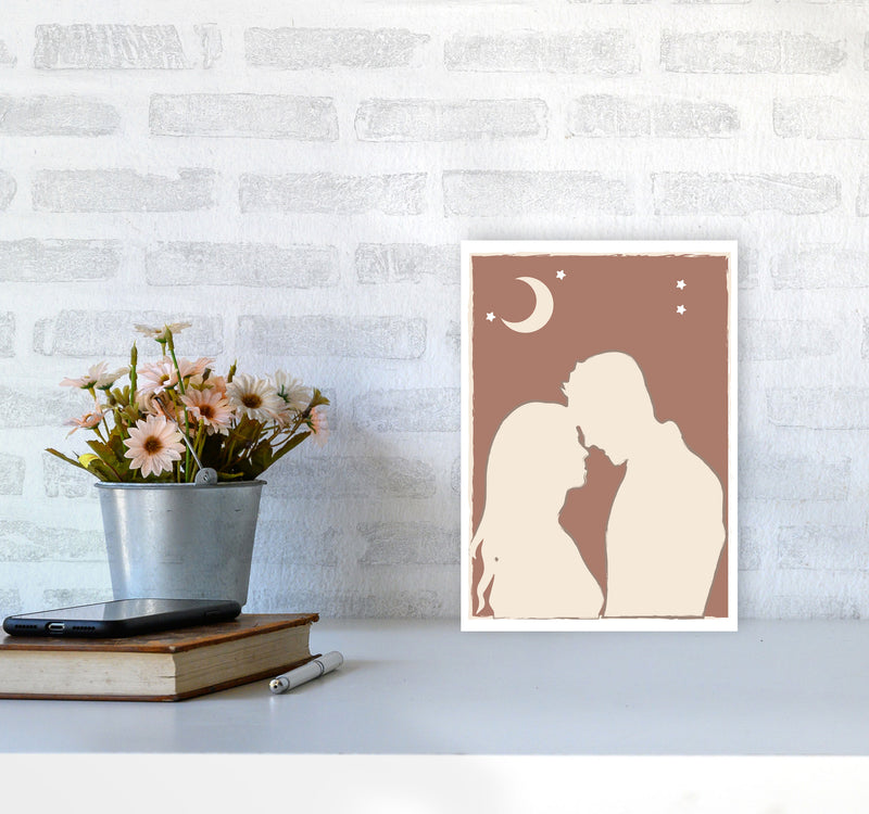 Autumn Lovers abstract Art Print by Pixy Paper A4 Black Frame