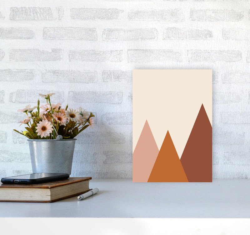 Autumn Rolly abstract Art Print by Pixy Paper A4 Black Frame