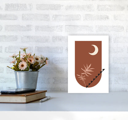Autumn Willow abstract Art Print by Pixy Paper A4 Black Frame