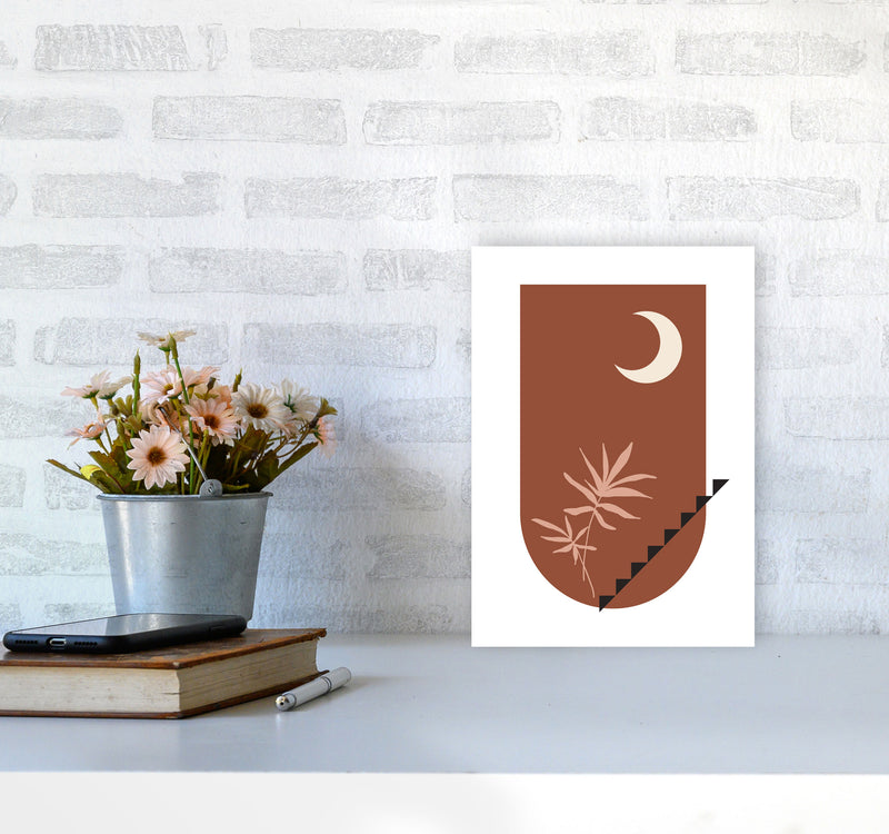 Autumn Willow abstract Art Print by Pixy Paper A4 Black Frame