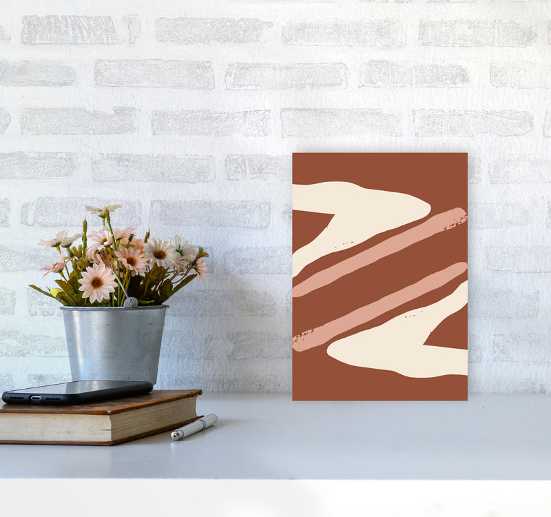 Autumn Hazel abstract Art Print by Pixy Paper A4 Black Frame