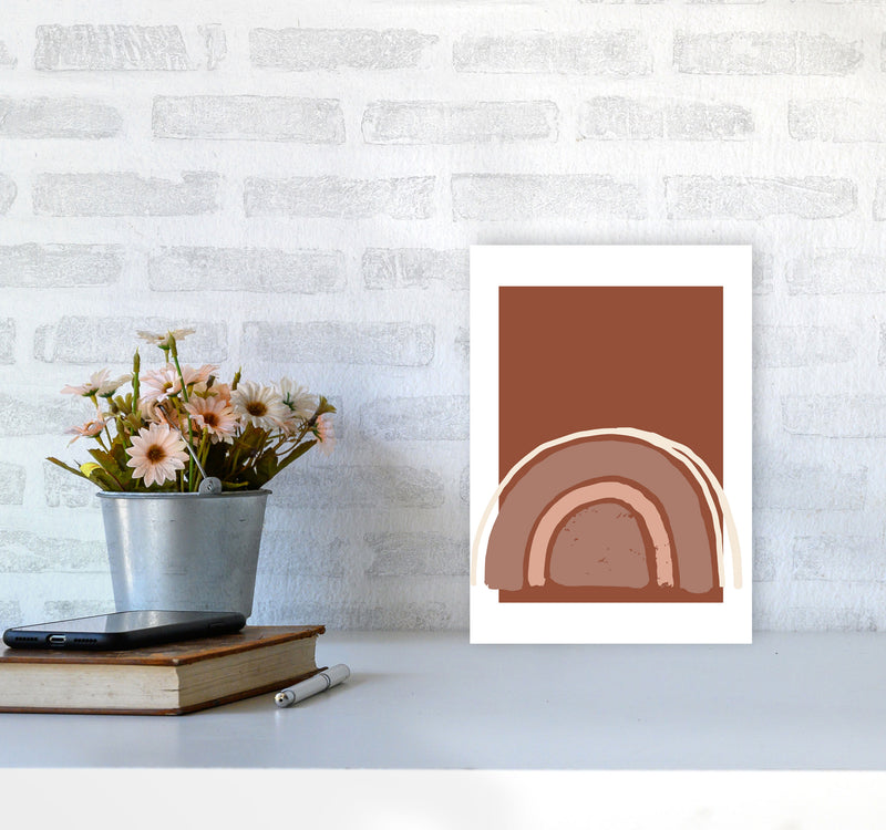 Autumn Camilla abstract Art Print by Pixy Paper A4 Black Frame