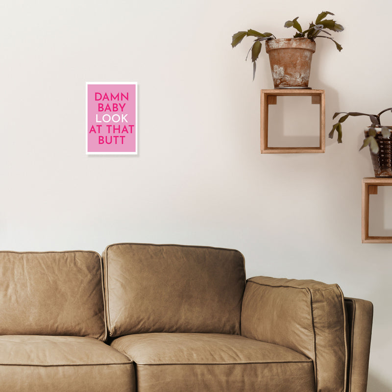 Damn Baby Art Print by Pixy Paper A4 Black Frame