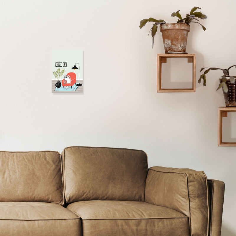 Home Sweet Home Cat Art Print by Pixy Paper A4 Black Frame