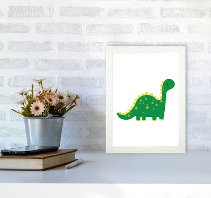 Children&#39;s Animals, Dino Modern Print A4 Oak Frame