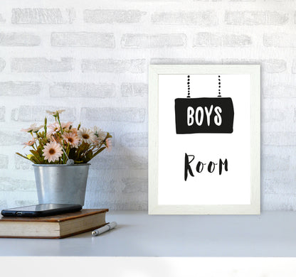 Boys Room Black Framed Nursey Wall Art Print A4 Oak Frame