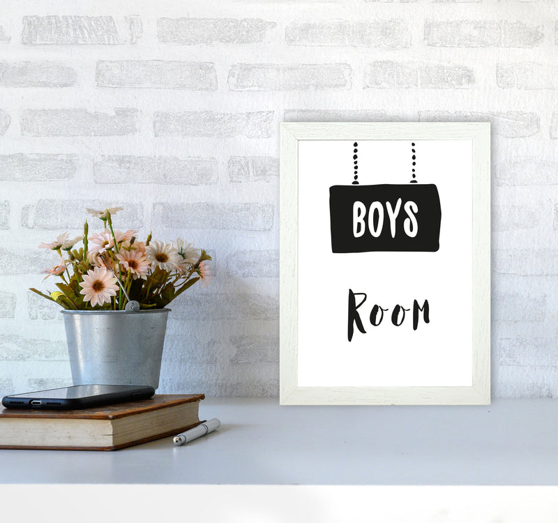 Boys Room Black Framed Nursey Wall Art Print A4 Oak Frame