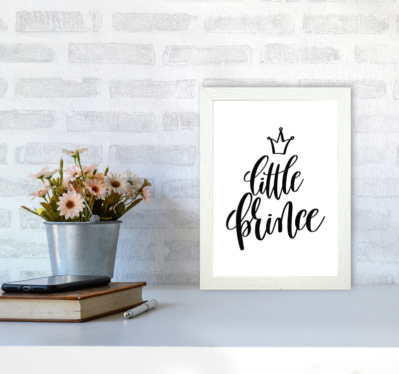 Little Prince Black Framed Nursey Wall Art Print A4 Oak Frame