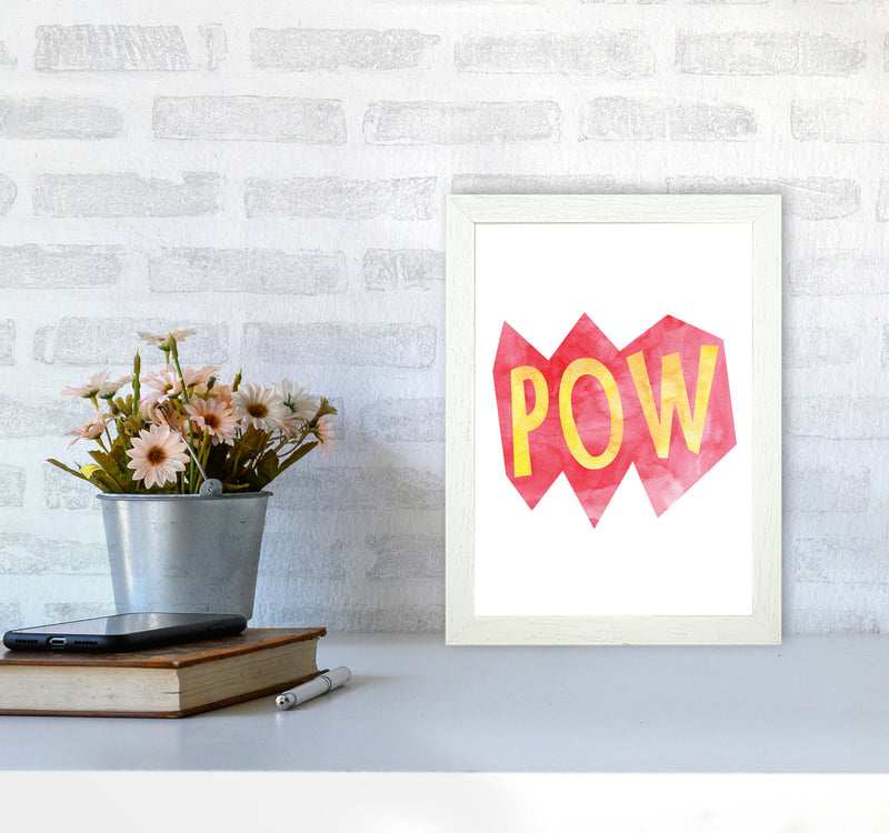 POW Watercolour Modern Print A4 Oak Frame