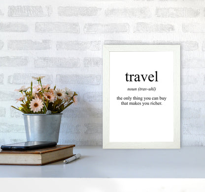 Travel Modern Print A4 Oak Frame