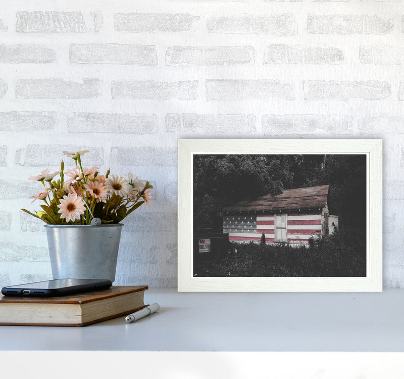 USA Hut Modern Print A4 Oak Frame