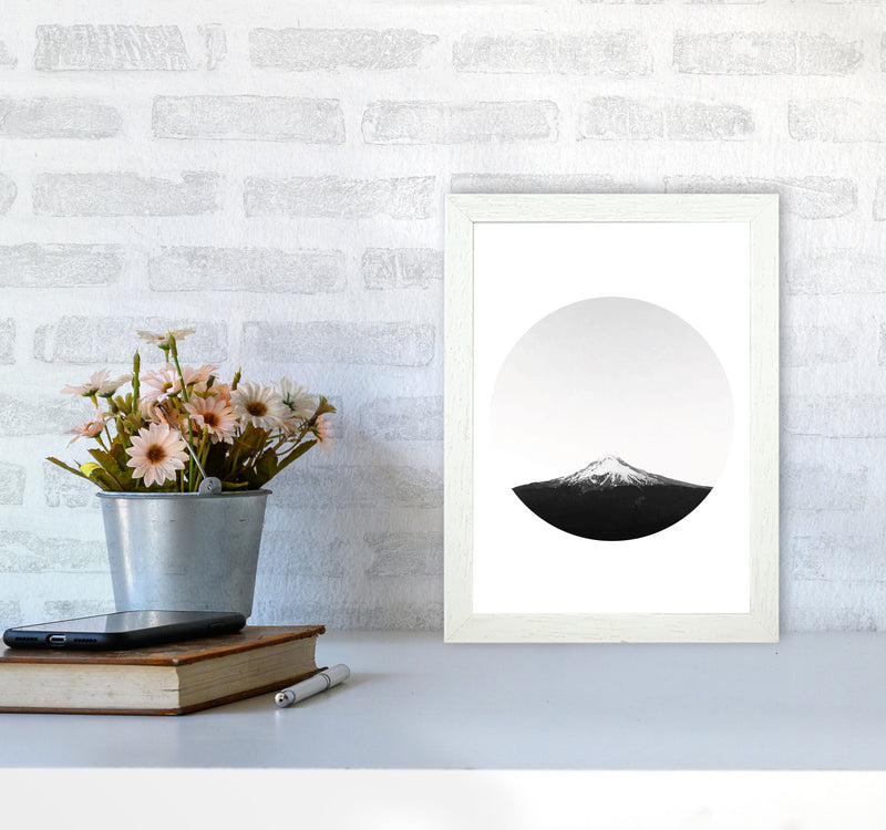 Abstract Mountain Modern Print A4 Oak Frame