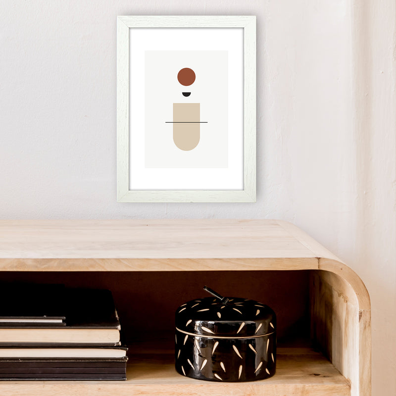 Mica Sand N11  Art Print by Pixy Paper A4 Oak Frame
