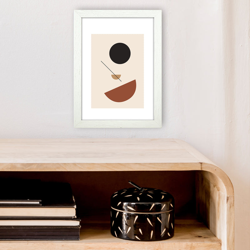 Mica Sand N13  Art Print by Pixy Paper A4 Oak Frame
