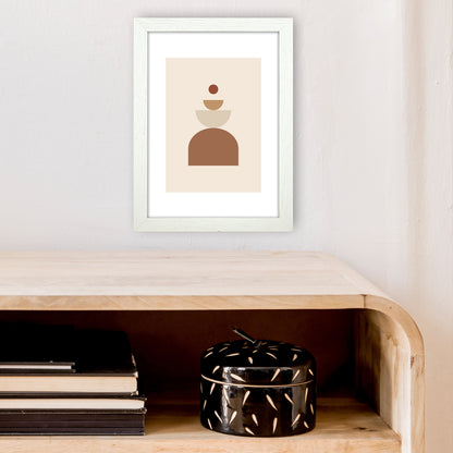 Mica Sand N23  Art Print by Pixy Paper A4 Oak Frame