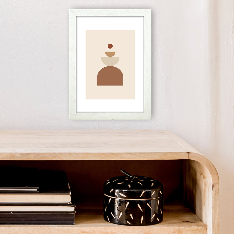 Mica Sand N23  Art Print by Pixy Paper A4 Oak Frame