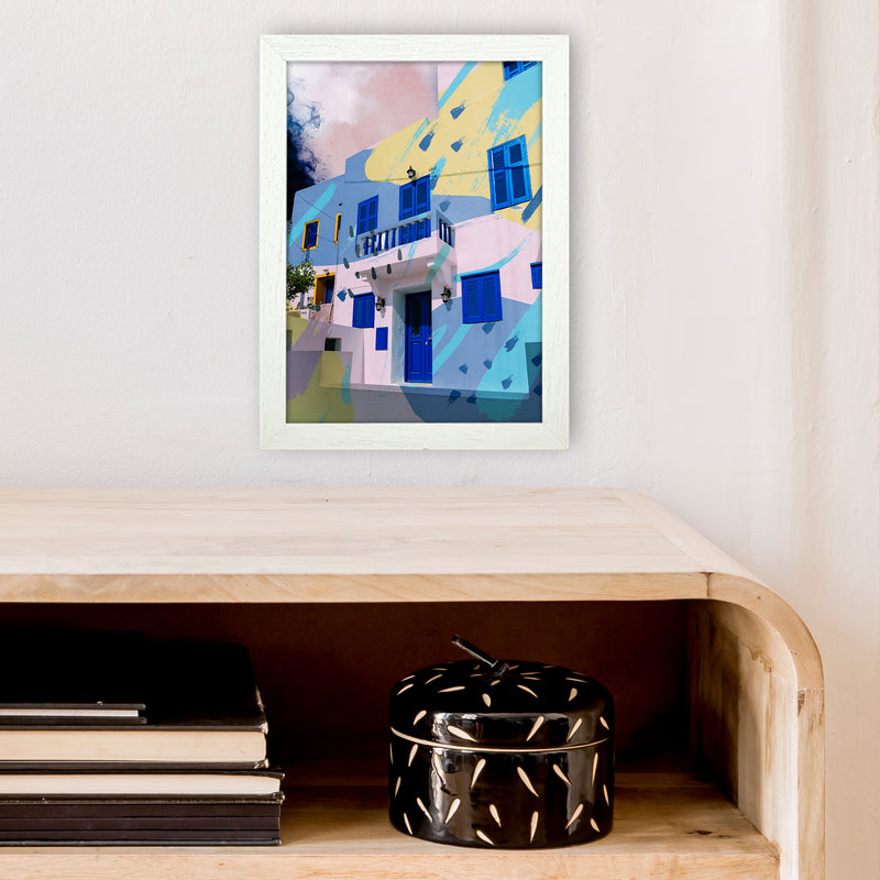 Buliding Pop  Art Print by Pixy Paper A4 Oak Frame
