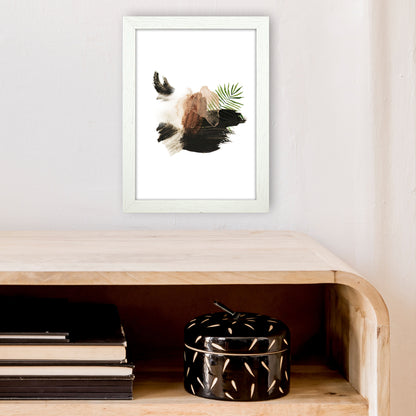 Exotic Abstract Shapes  Art Print by Pixy Paper A4 Oak Frame