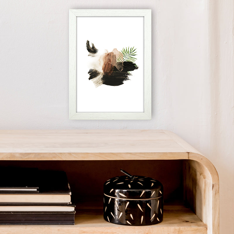 Exotic Abstract Shapes  Art Print by Pixy Paper A4 Oak Frame