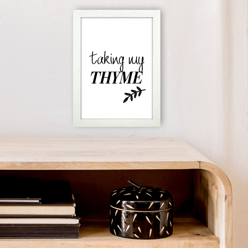 Taking My Thyme  Art Print by Pixy Paper A4 Oak Frame
