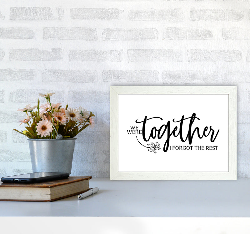 We Were Together Landscape  Art Print by Pixy Paper A4 Oak Frame