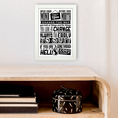 Open Your Mind Vintage  Art Print by Pixy Paper A4 Oak Frame