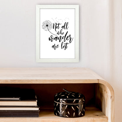 Not All Who Wander  Art Print by Pixy Paper A4 Oak Frame