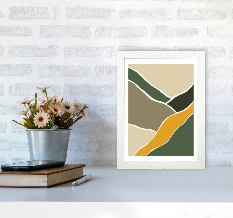 Wild Collection Rocky Roads Abstract Art Print by Pixy Paper A4 Oak Frame