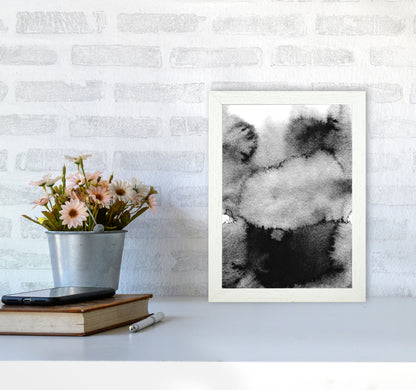 Majestic Monochrome Watercolour 14 Art Print by Pixy Paper A4 Oak Frame